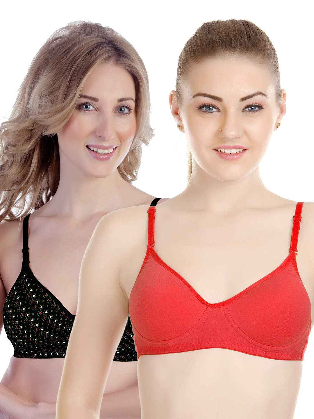 

Tweens Pack of 2 Full-Coverage T-shirt Bras TW1385-1301, Black