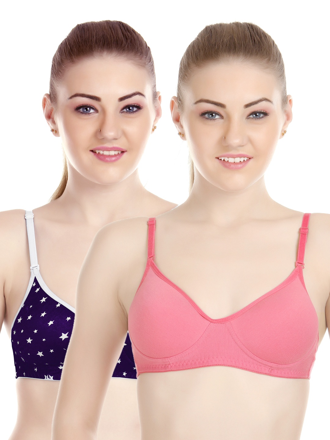 

Tweens Pack of 2 Full-Coverage T-shirt Bras TW1382-1301-DPK, Purple