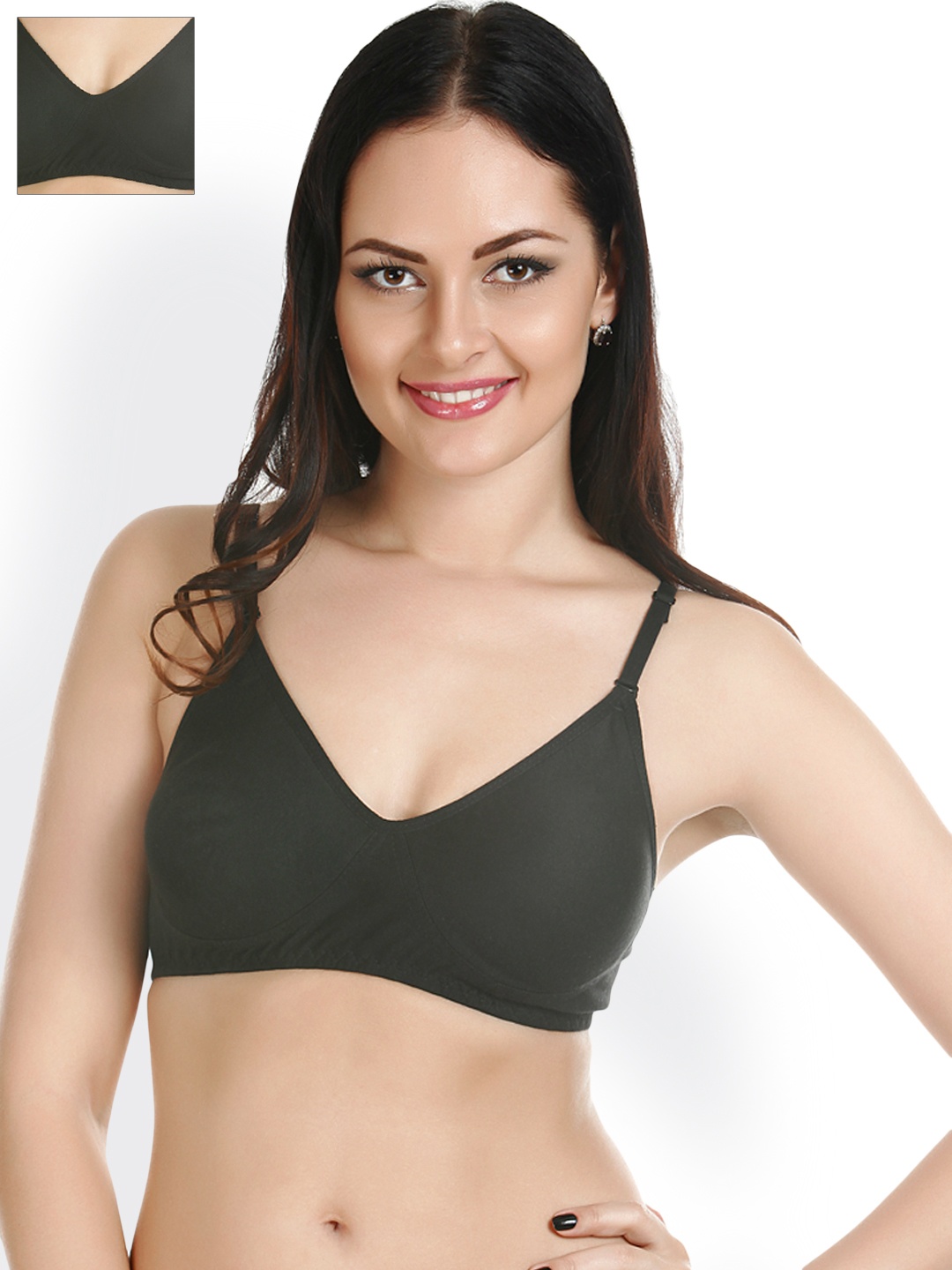 

Tweens Pack of 2 Printed T-shirt Bras TW-253, Black