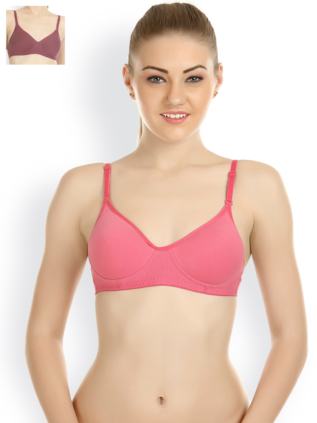 

Tweens Pack of 2 Padded T-shirt Bras TW-1301, Pink