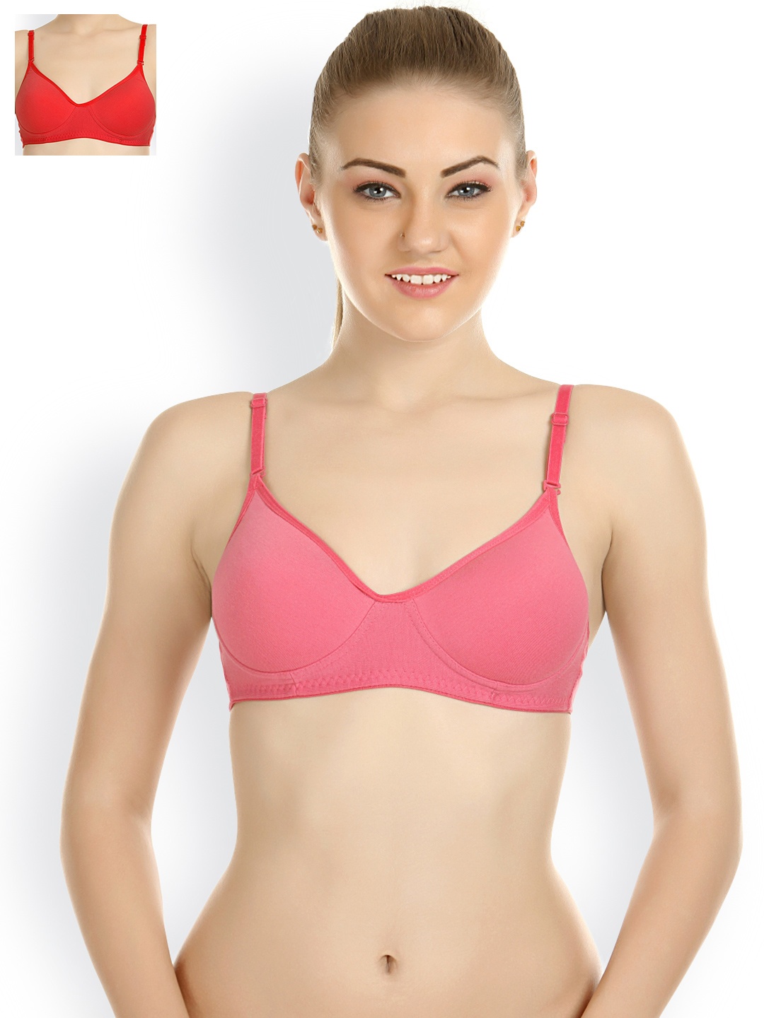 

Tweens Pack of 2 Padded T-shirt Bras TW-1301, Pink