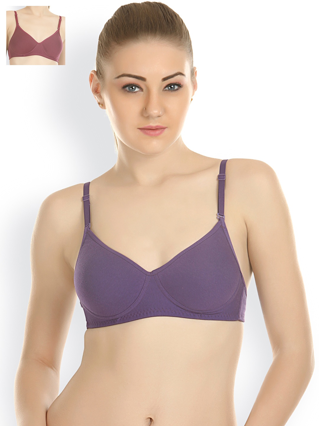 

Tweens Pack of 2 Padded T-shirt Bras TW-1301, Purple