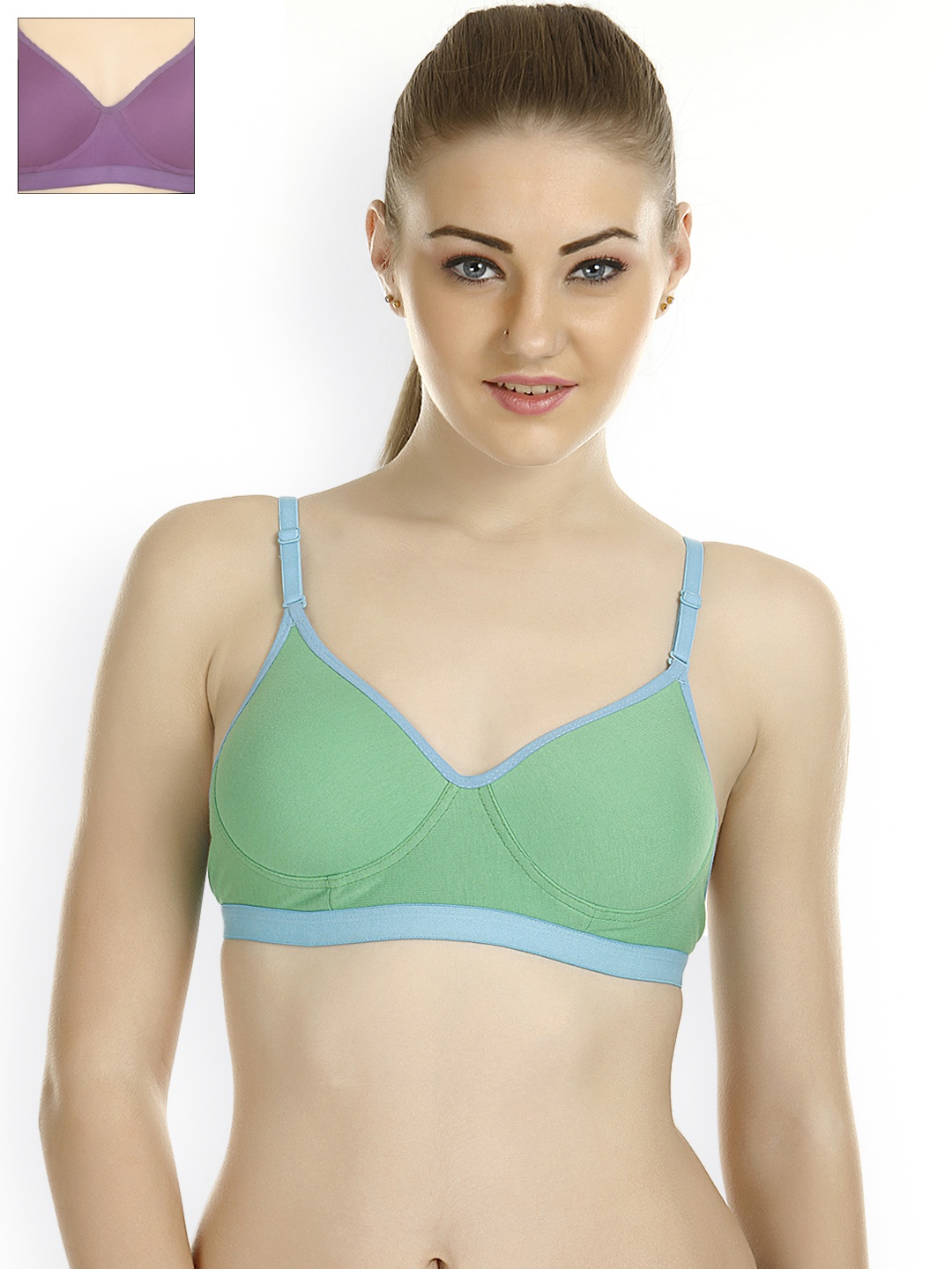 

Tweens Pack of 2 T-shirt Bras TW-1313, Green