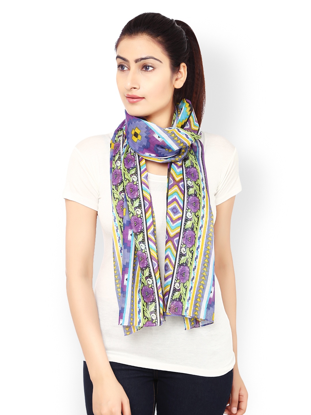 

Anekaant Multicoloured Printed Stole, Multi