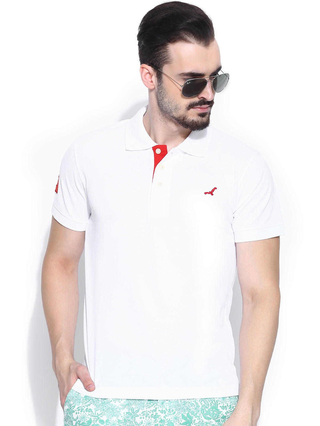 

American Crew White Polo T-shirt