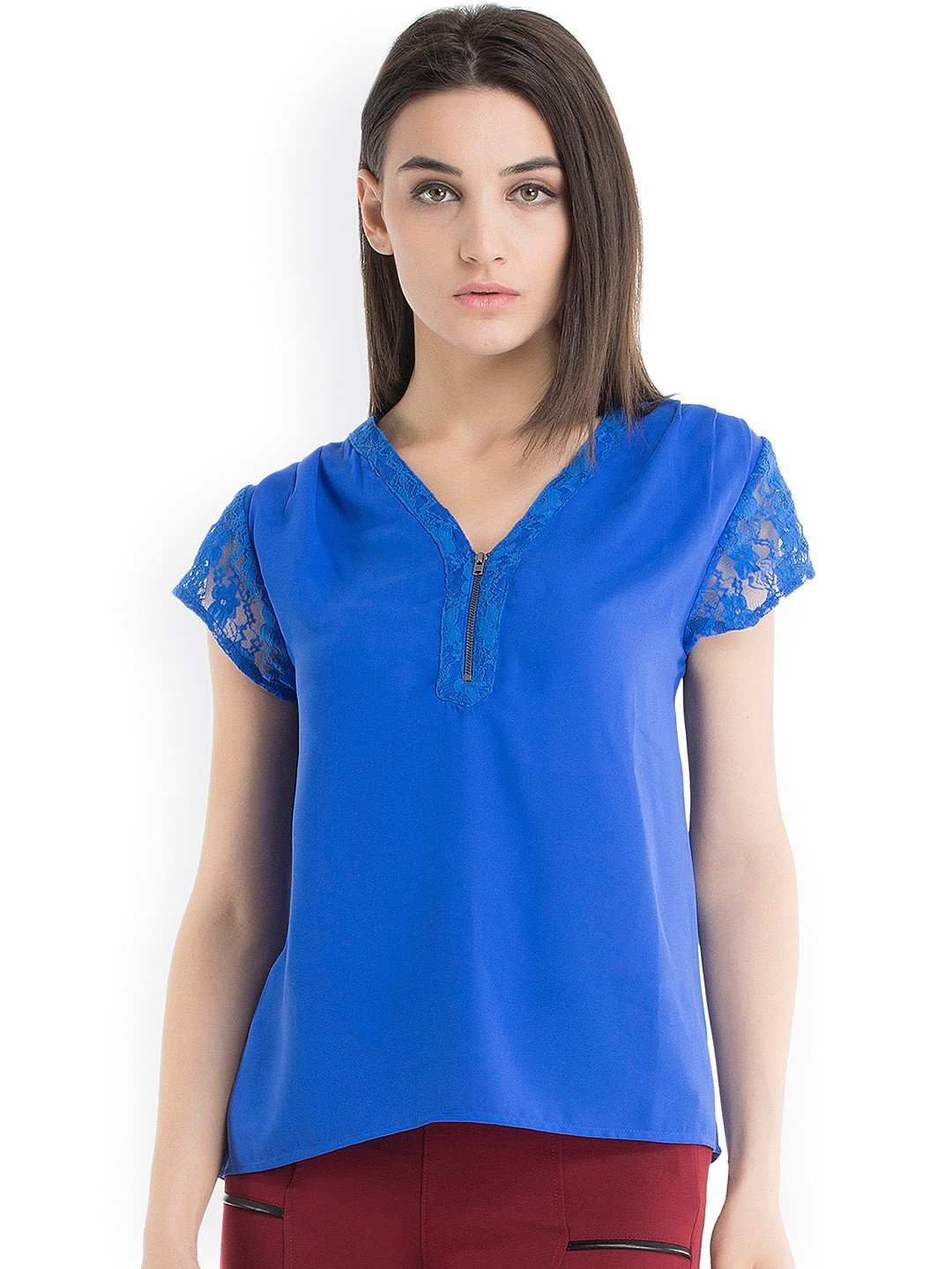 

Kazo Blue Silk Top