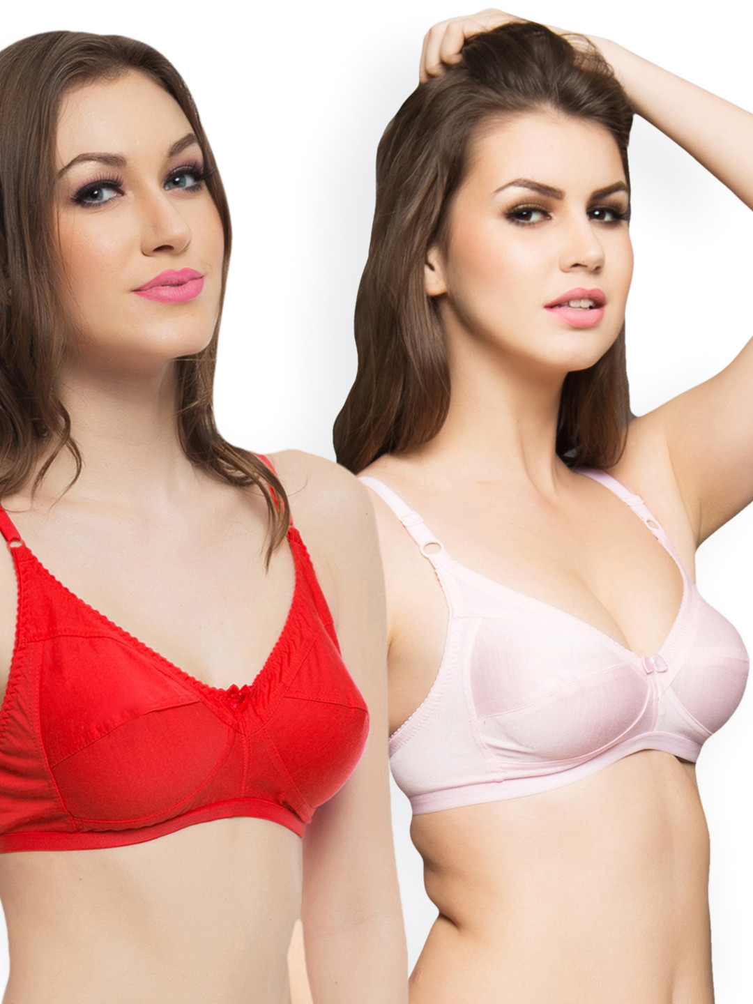 

Clovia Pack of 2 Full-Coverage Bras, Pink
