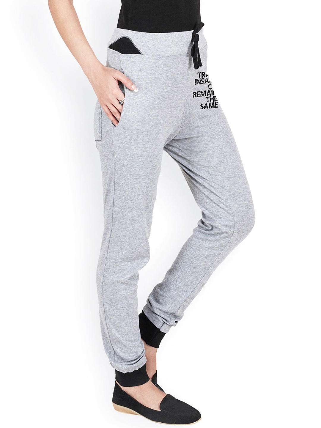 Myntra Campus Sutra Women Grey Track Pants 869389 | Buy Myntra at best ...