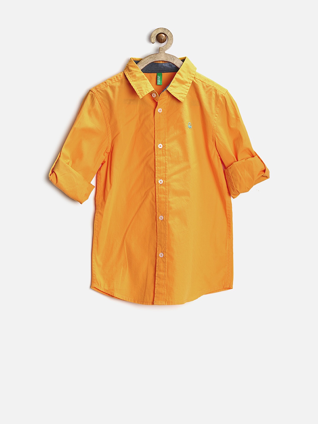 

United Colors of Benetton Boys Mustard Yellow Shirt