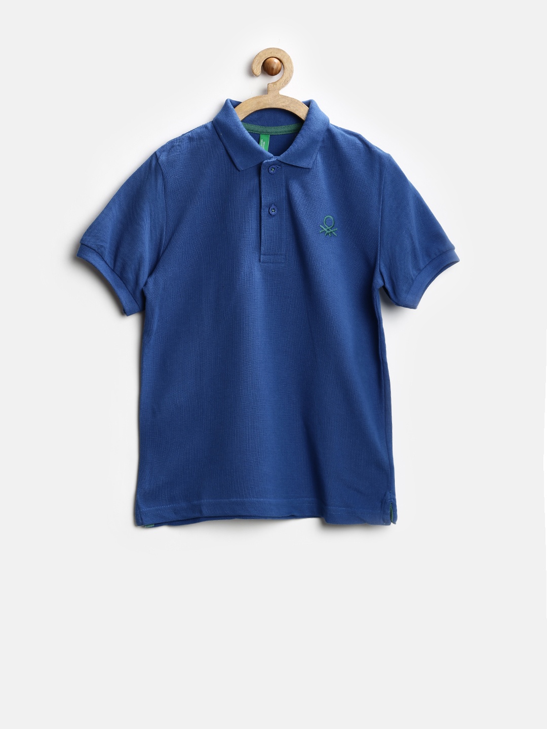

United Colors of Benetton Boys Blue Polo Pure Cotton T-shirt