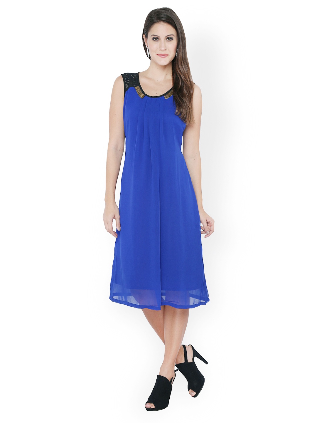 Myntra Goddess Women Blue Midi Dress 879287 | Buy Myntra Goddess Women ...