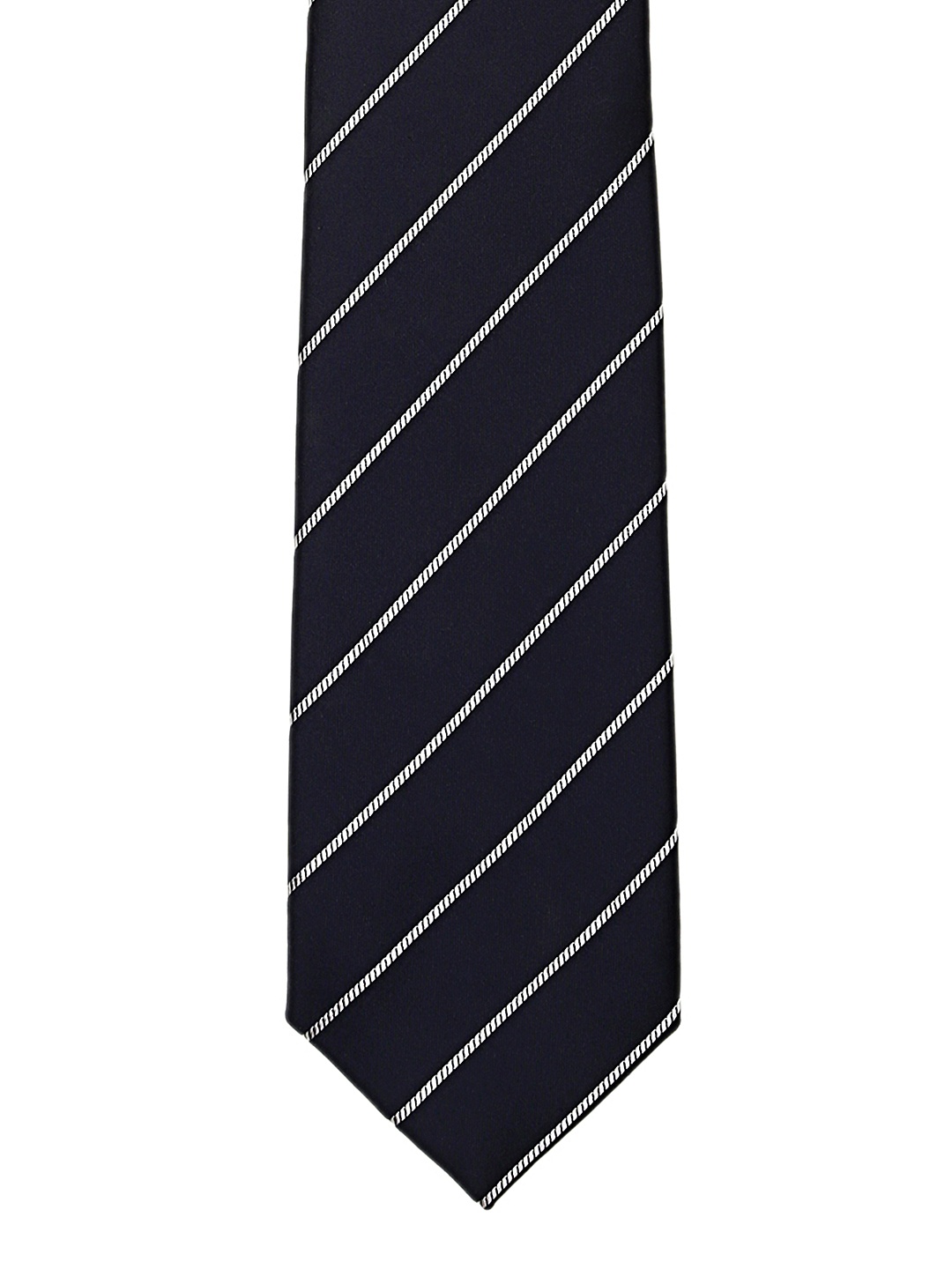 

Tossido Navy & White Striped Tie, Navy blue