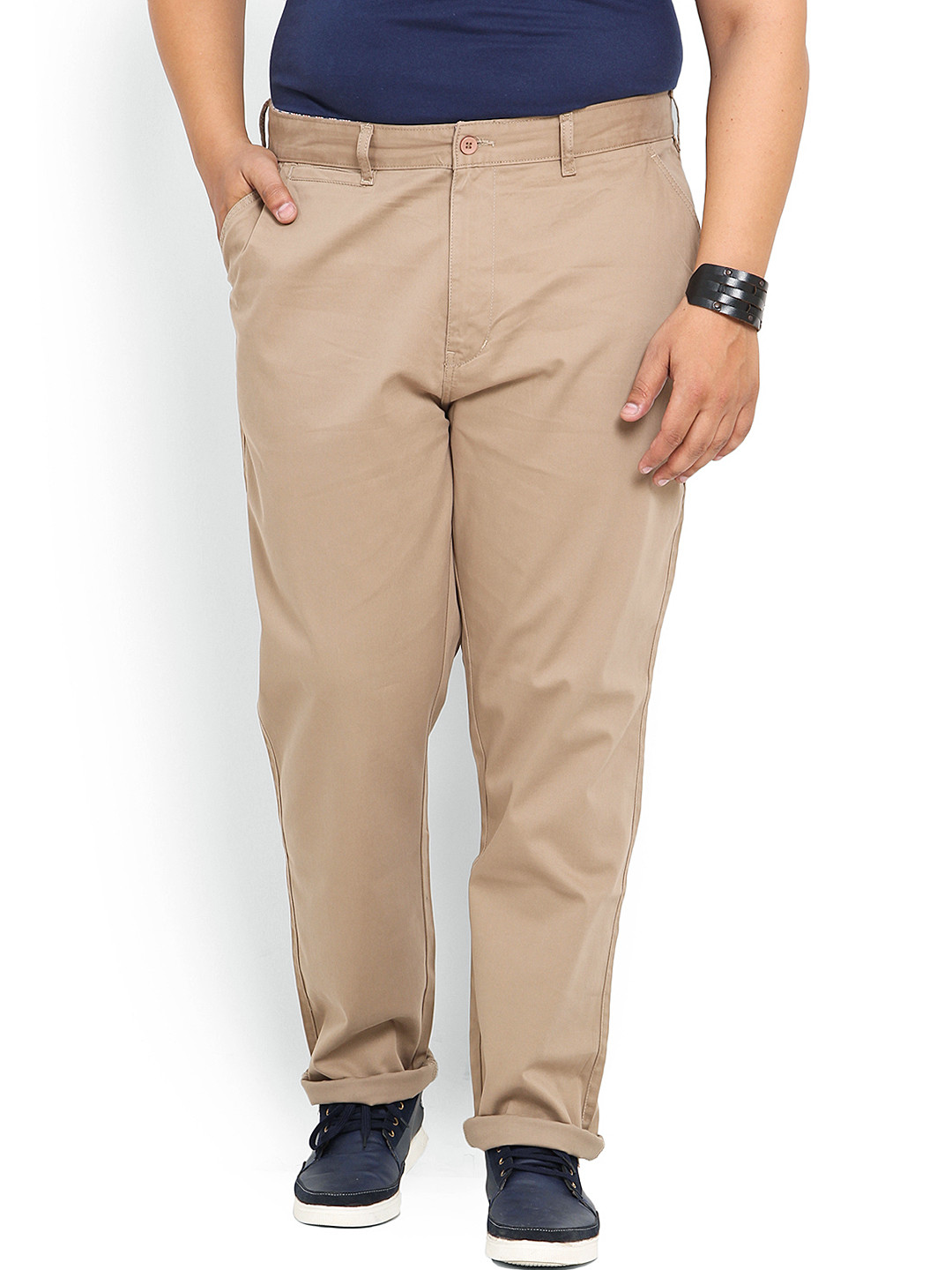 

John Pride Plus Size Khaki Trousers