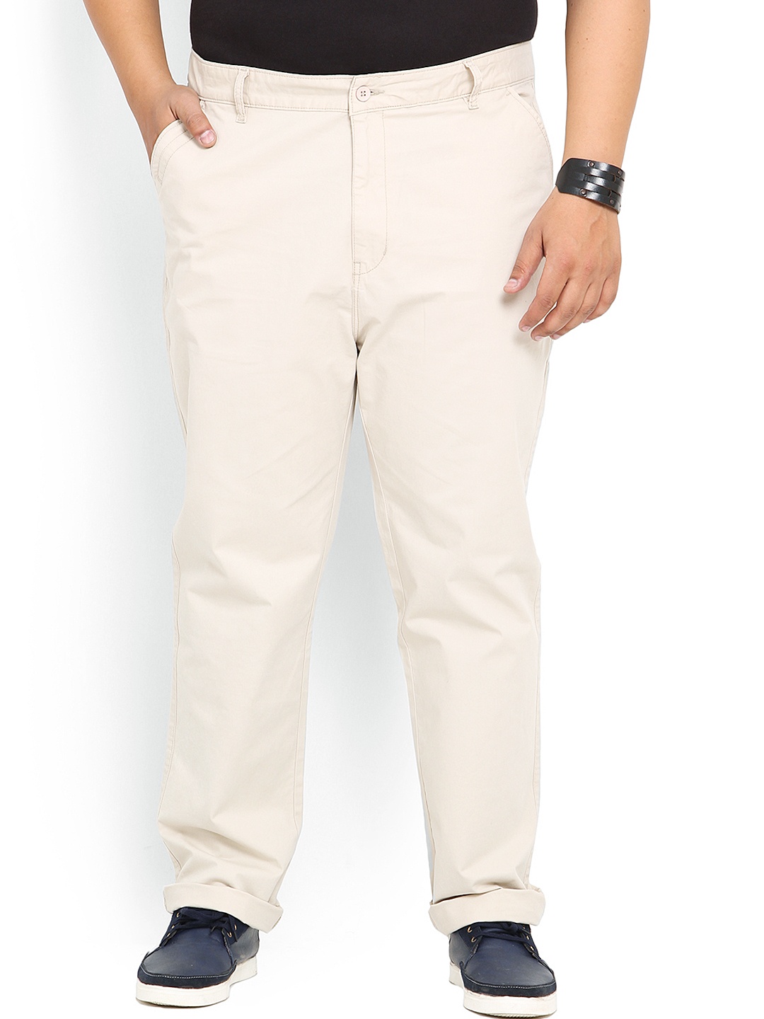 

John Pride Plus Size Beige Trousers