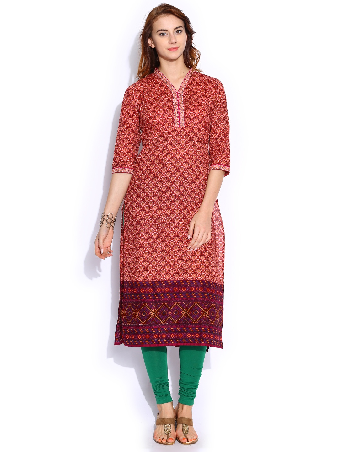 

Vishudh Maroon Printed Kurta