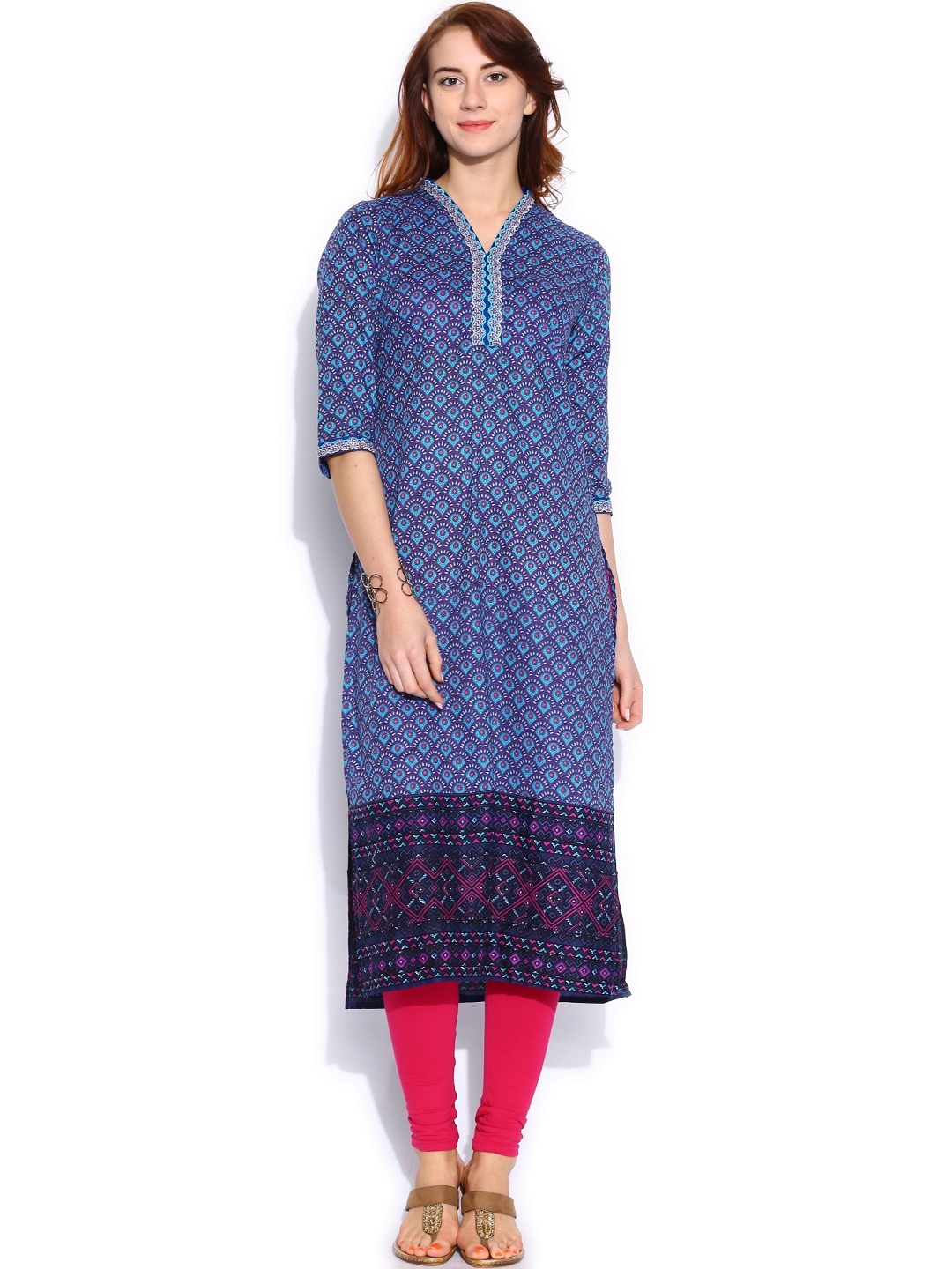 

Vishudh Blue Printed Kurta