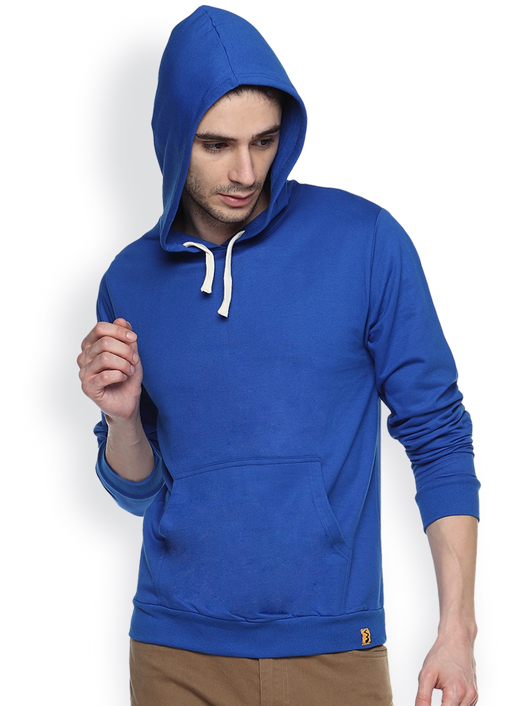 

Campus Sutra Blue Hooded Sweatshirt