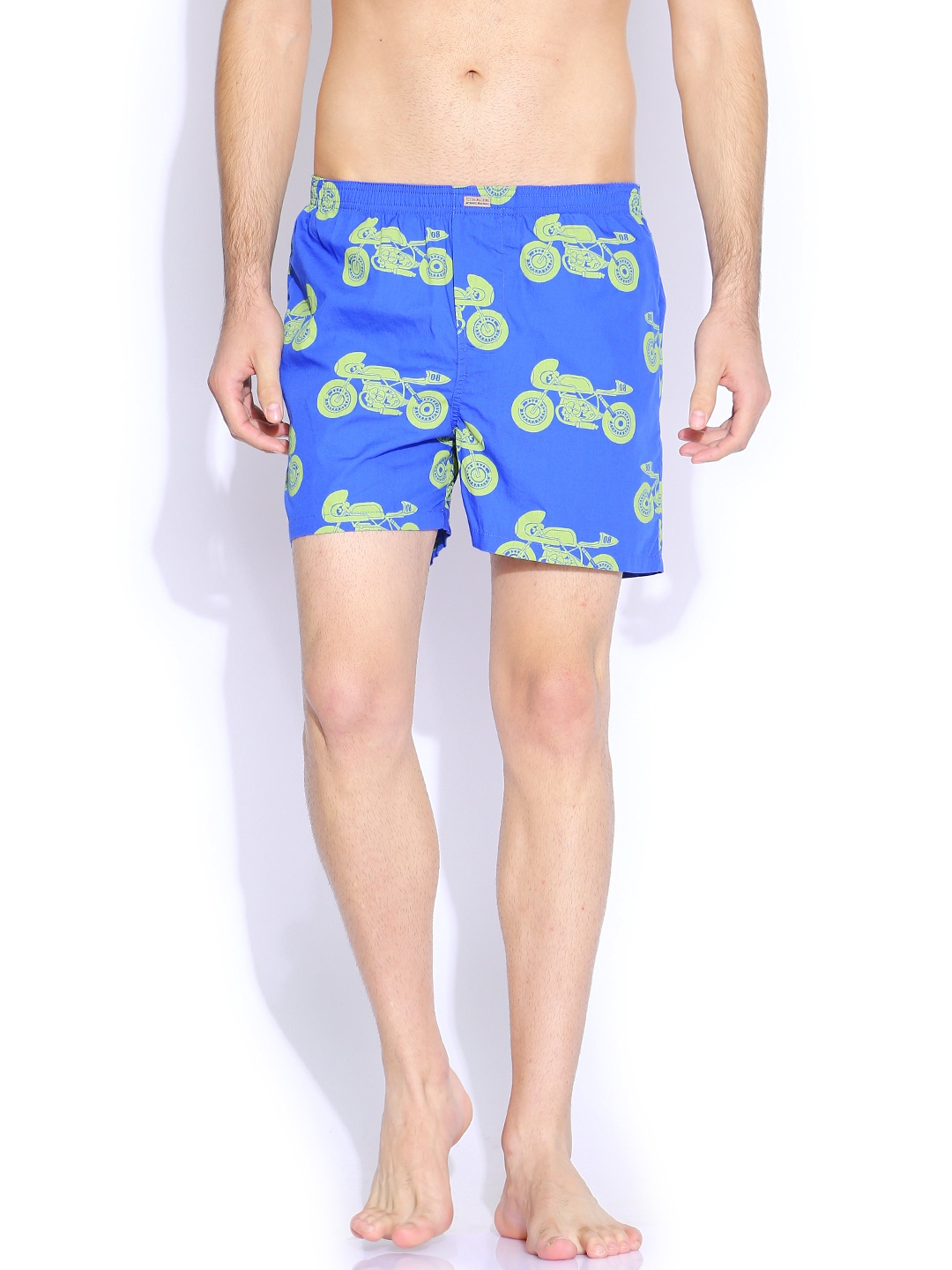 

Flying Machine Blue & Green Printed Pure Cotton Boxers FMST0207