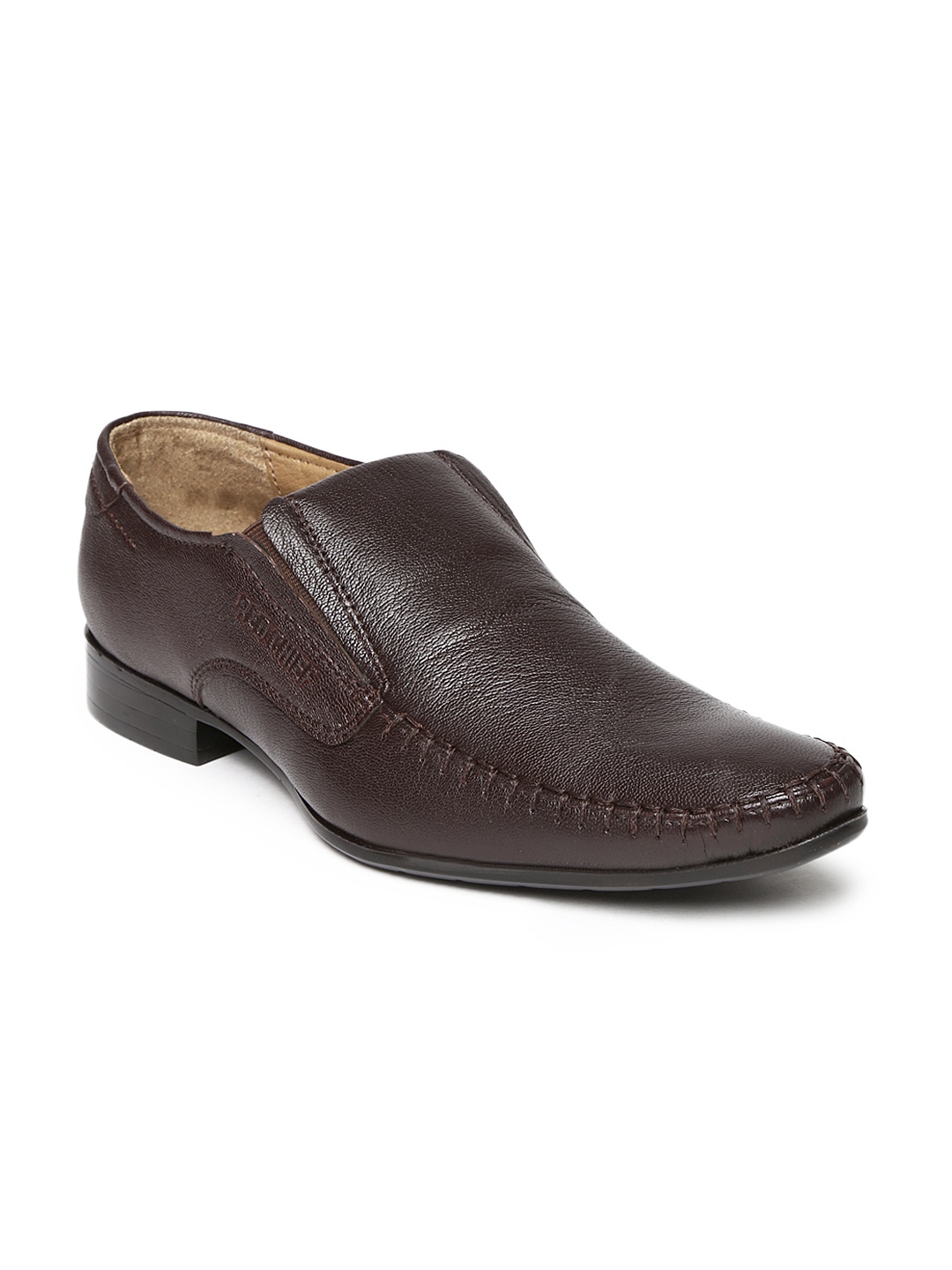 

Red Chief Men Brown Leather Semiformal Shoes