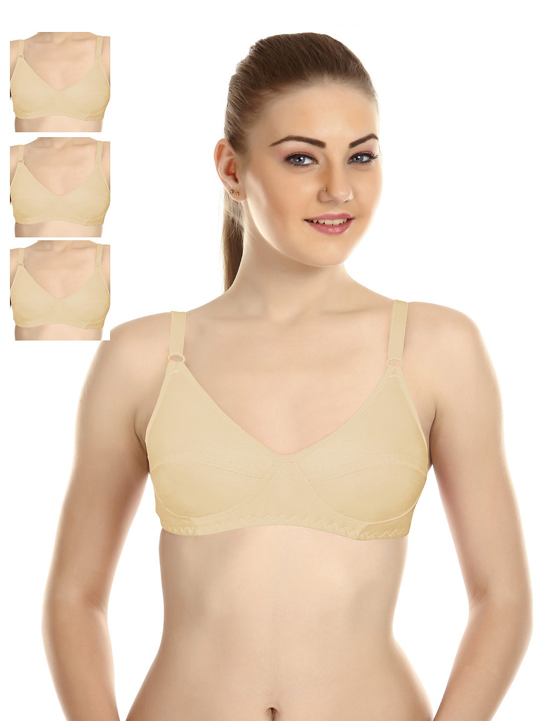 

Souminie Pack of 4 Full-Coverage Bras SLY-35, Nude