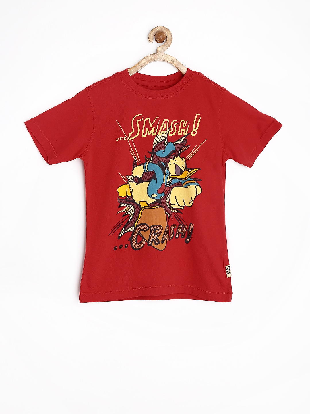 

Disney by Flying Machine Boys Red Printed Pure Cotton T-shirt