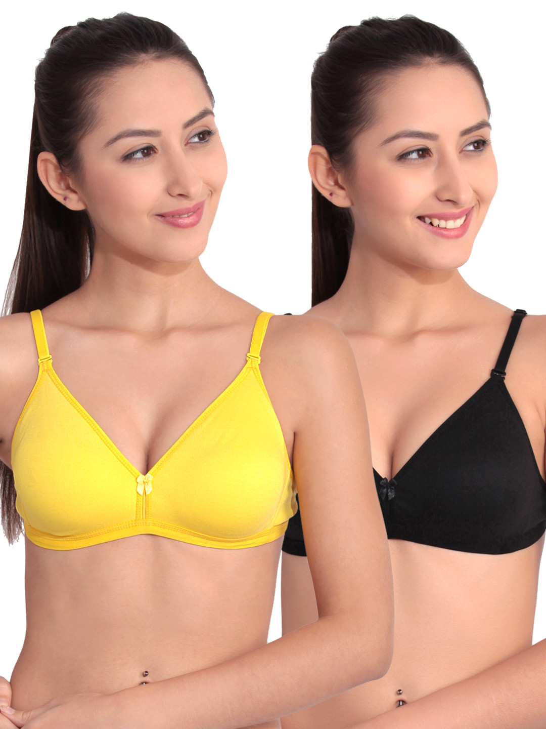

Floret Pack of 2 T-shirt Bras T 3005, Black