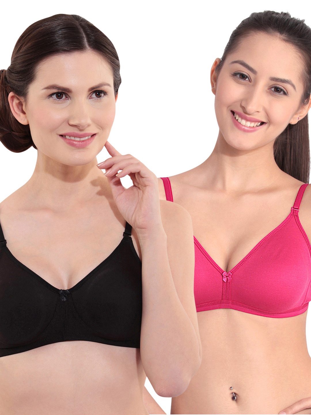 

Floret Pack of 2 T-shirt Bras T 3005, Black