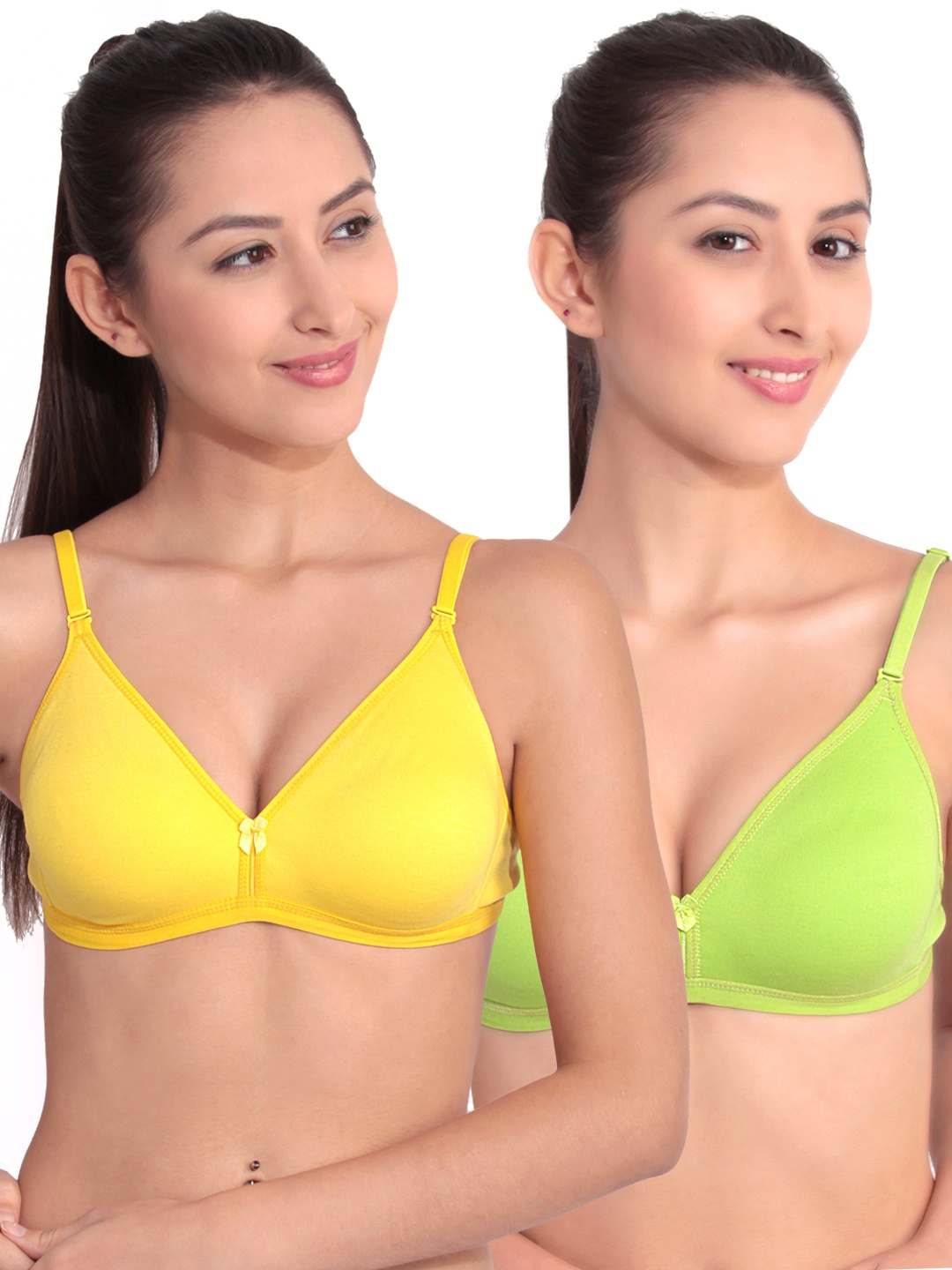 

Floret Pack of 2 T-shirt Bras T 3005, Lime green