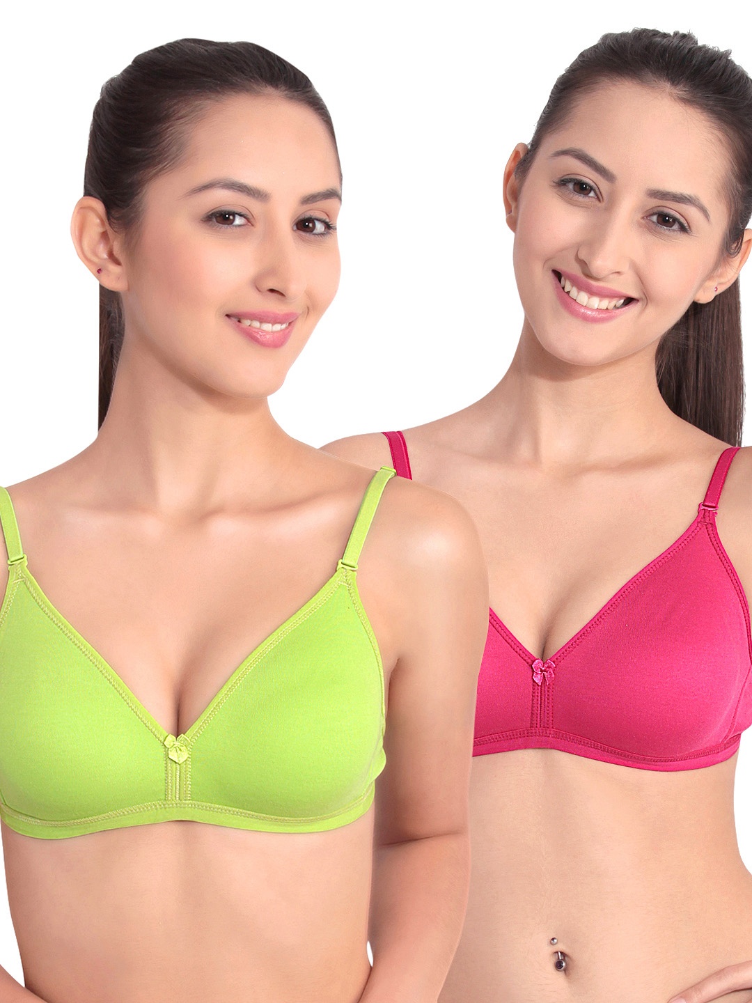 

Floret Pack of 2 T-shirt Bras T 3005, Lime green