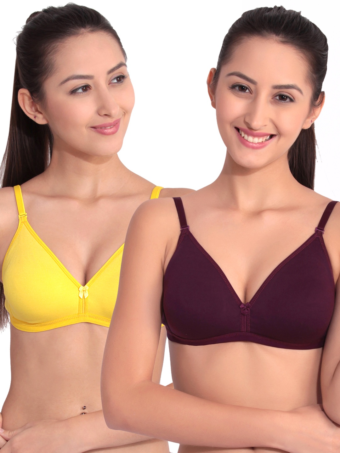 

Floret Pack of 2 T-shirt Bras T 3005, Burgundy