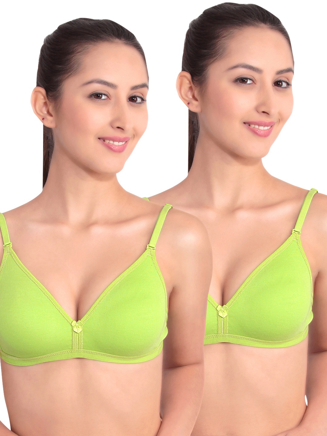 

Floret Pack of 2 T-shirt Bras T 3005, Lime green