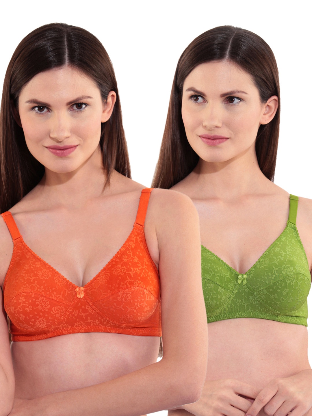 

Floret Pack of 2 Full-Coverage Eva T-shirt Bras, Orange