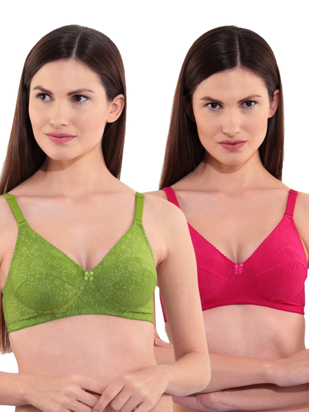 

Floret Pack of 2 Full-Coverage Eva T-shirt Bras, Green