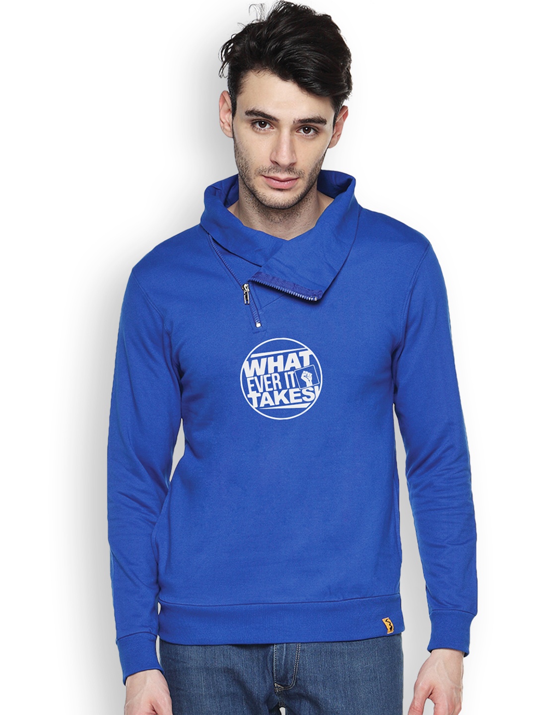 

Campus Sutra Blue Sweatshirt