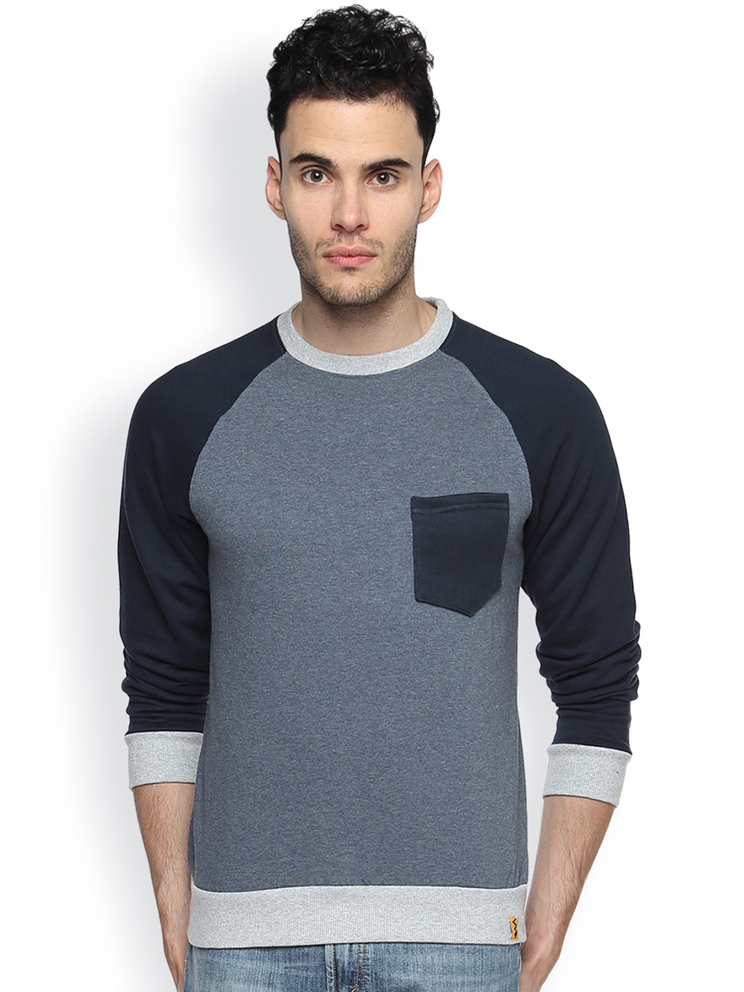 

Campus Sutra Blue Sweatshirt