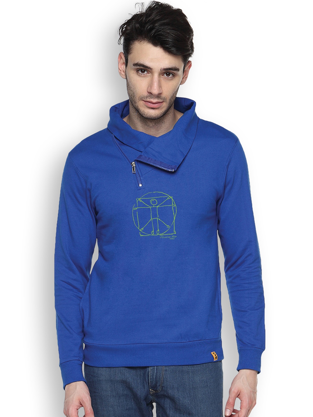 

Campus Sutra Blue Sweatshirt