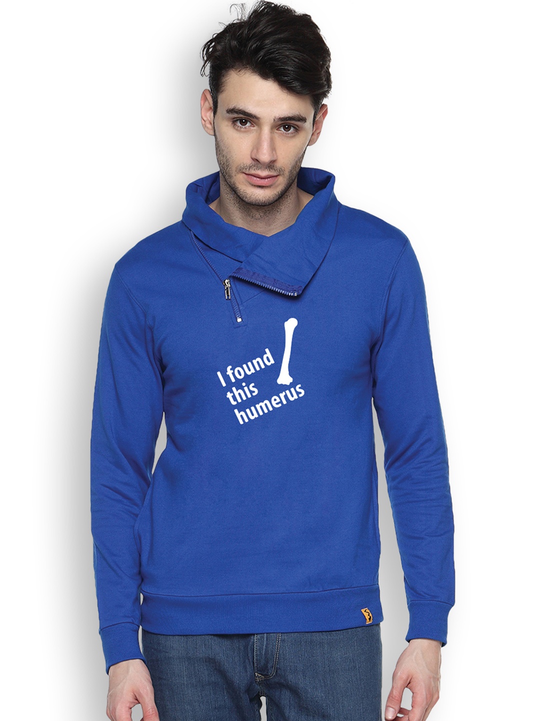 

Campus Sutra Blue Sweatshirt