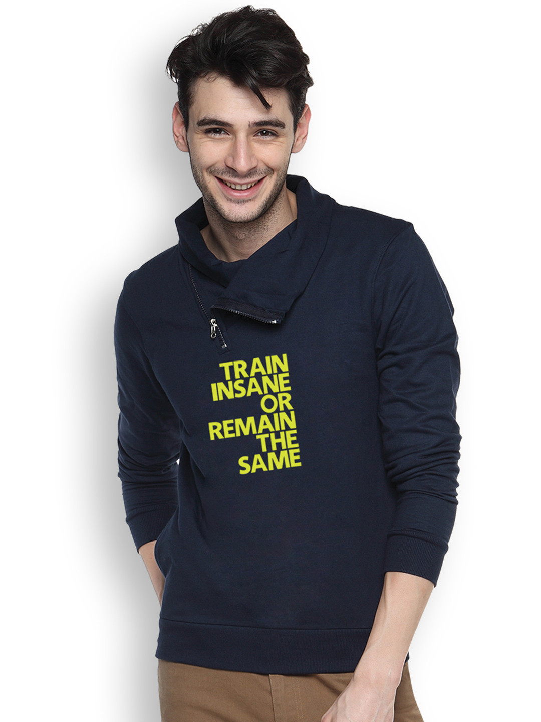 

Campus Sutra Navy Printed Sweatshirt, Navy blue
