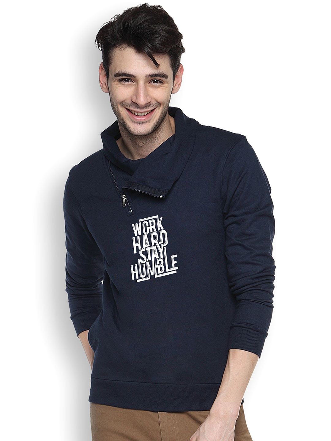 

Campus Sutra Navy Sweatshirt, Navy blue