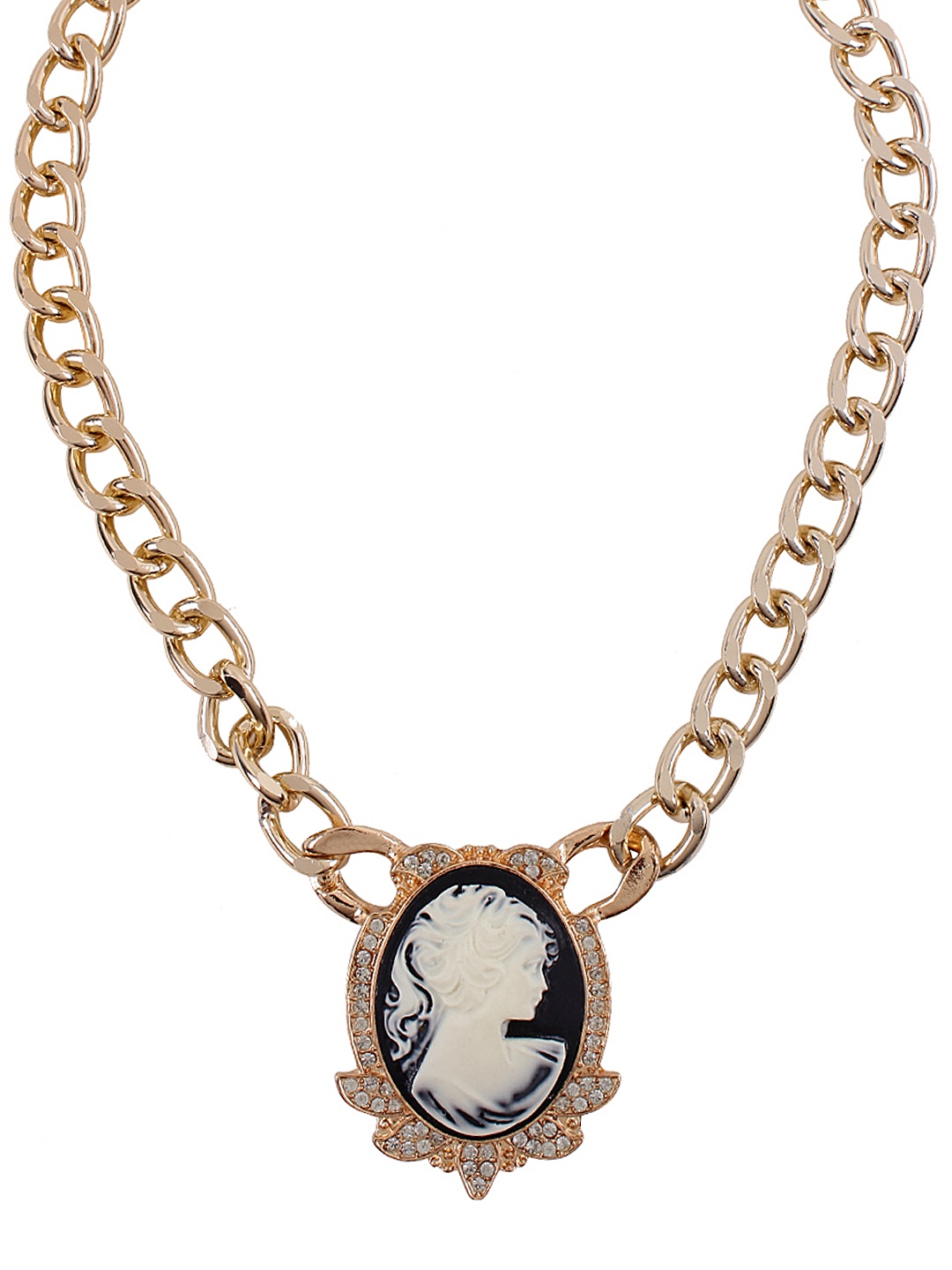 

Shining Diva Fashion Gold-Toned Princess Necklace
