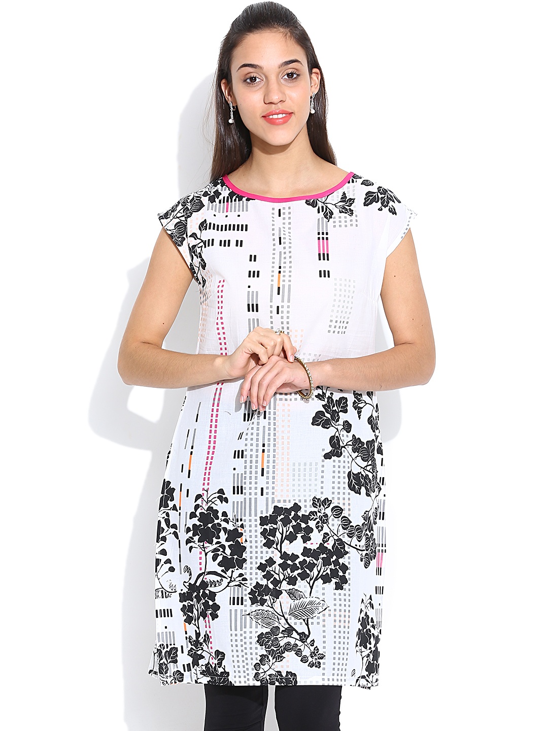 

W White Printed Kurta