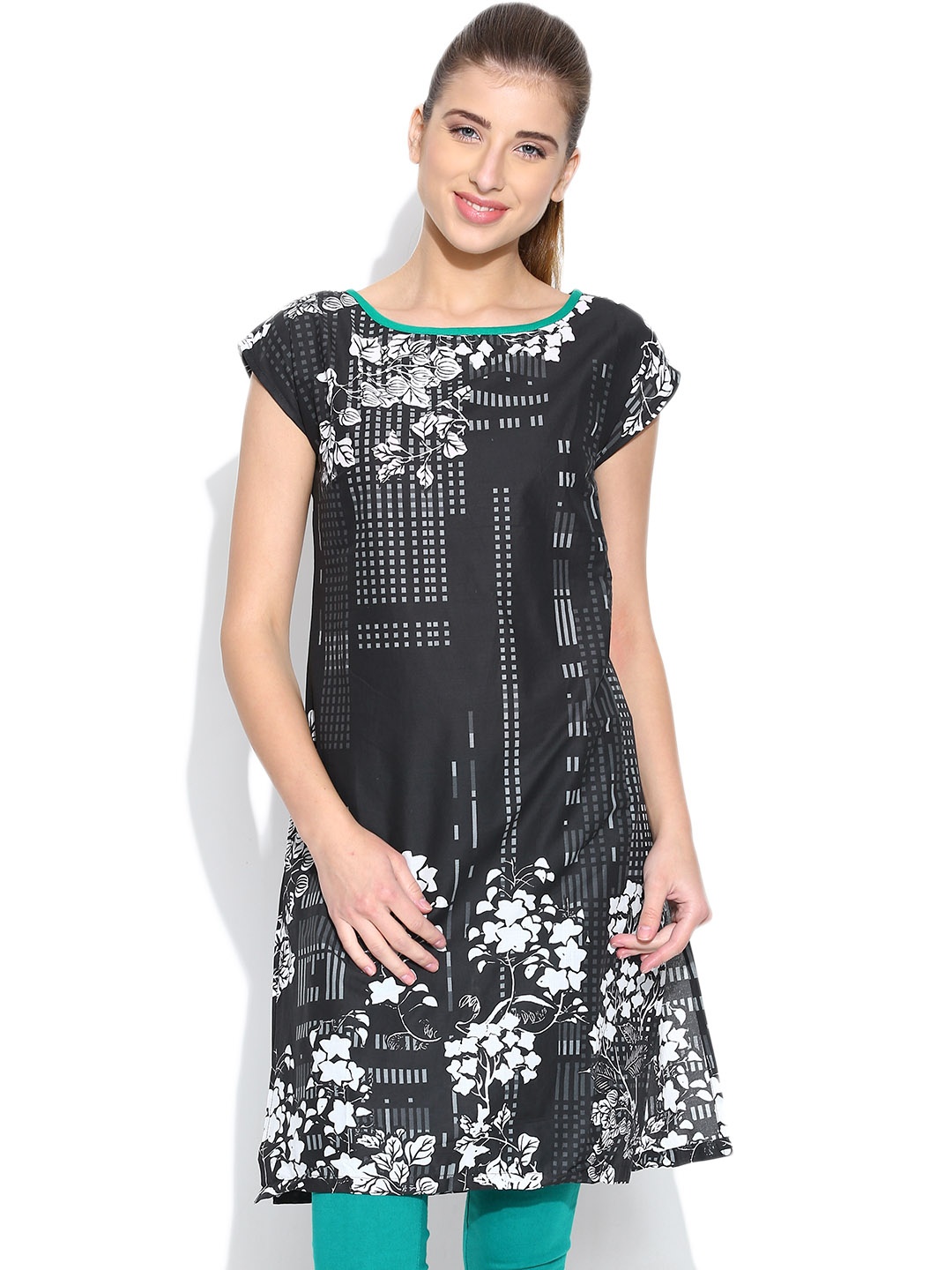 

W Black Printed Kurta
