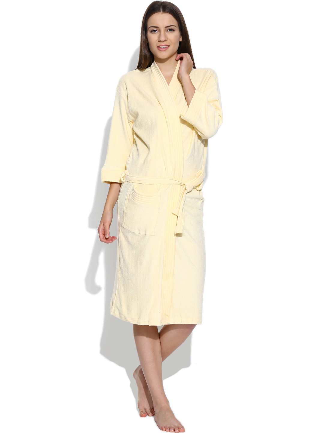 

Sand Dune Unisex Light Yellow Bathrobe