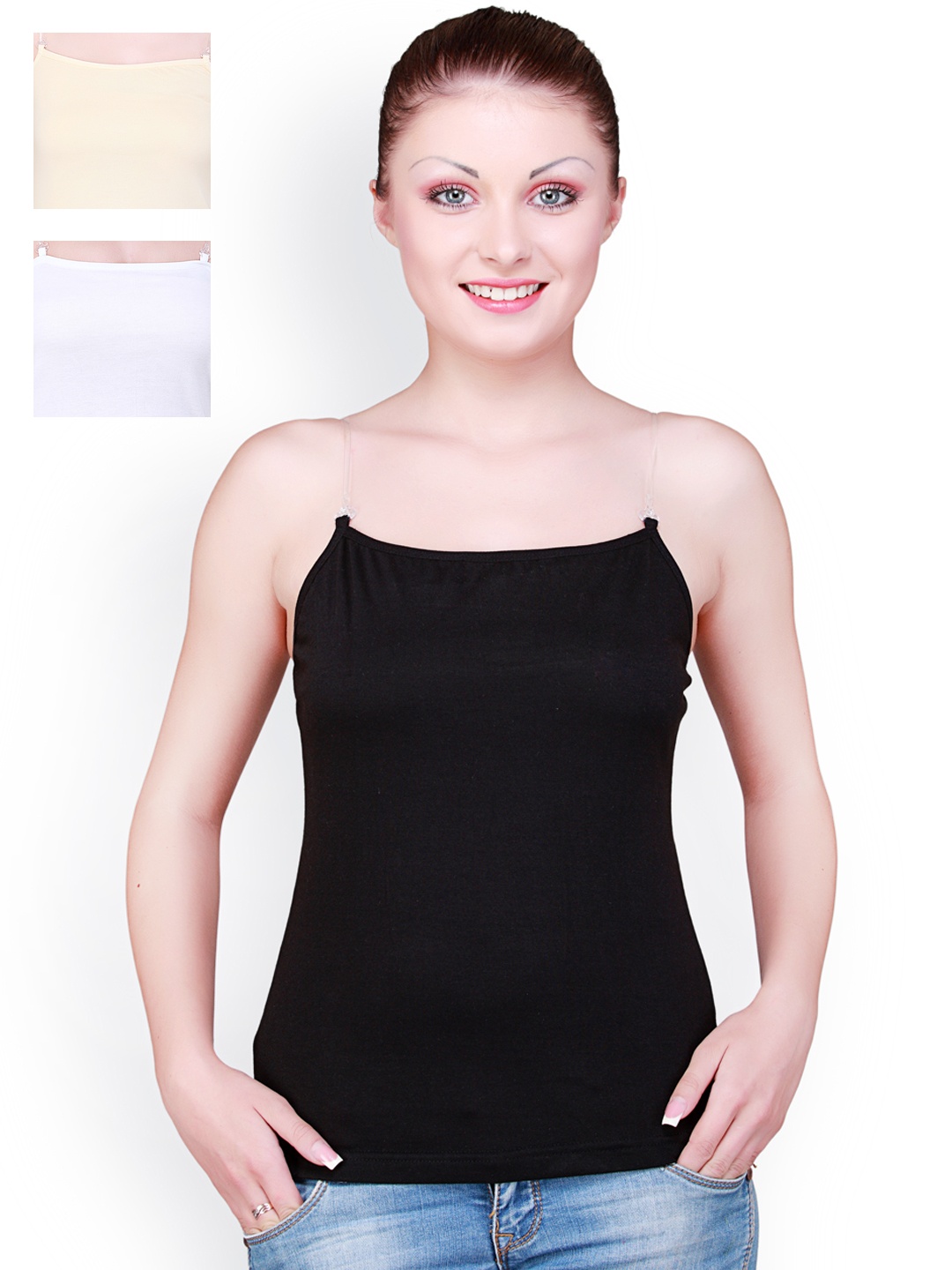 

Floret Pack of 3 Camisoles 2473, White