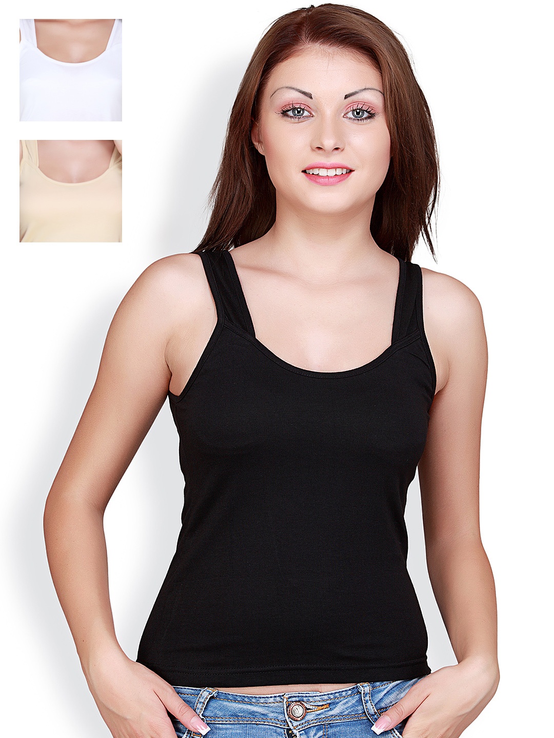

Floret Pack of 3 Camisoles 2463, Black
