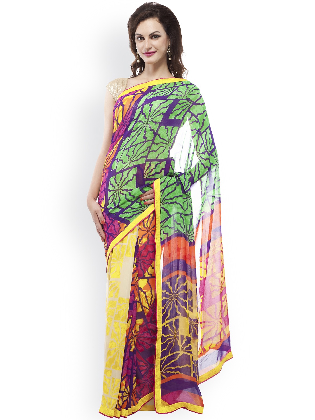 

Chhabra 555 Multicoloured Printed Saree, Multi