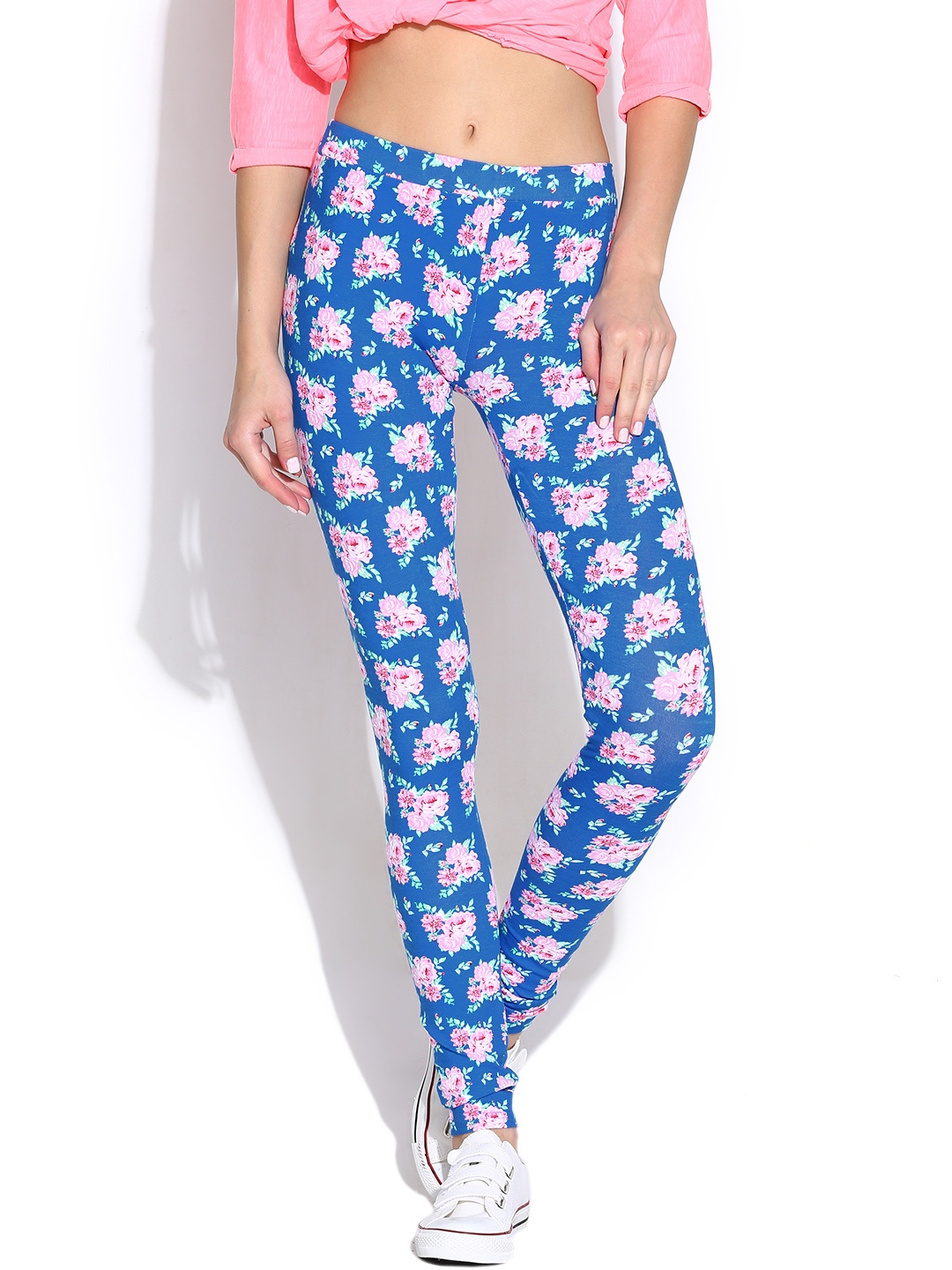

Sera Blue Printed Churidar Leggings