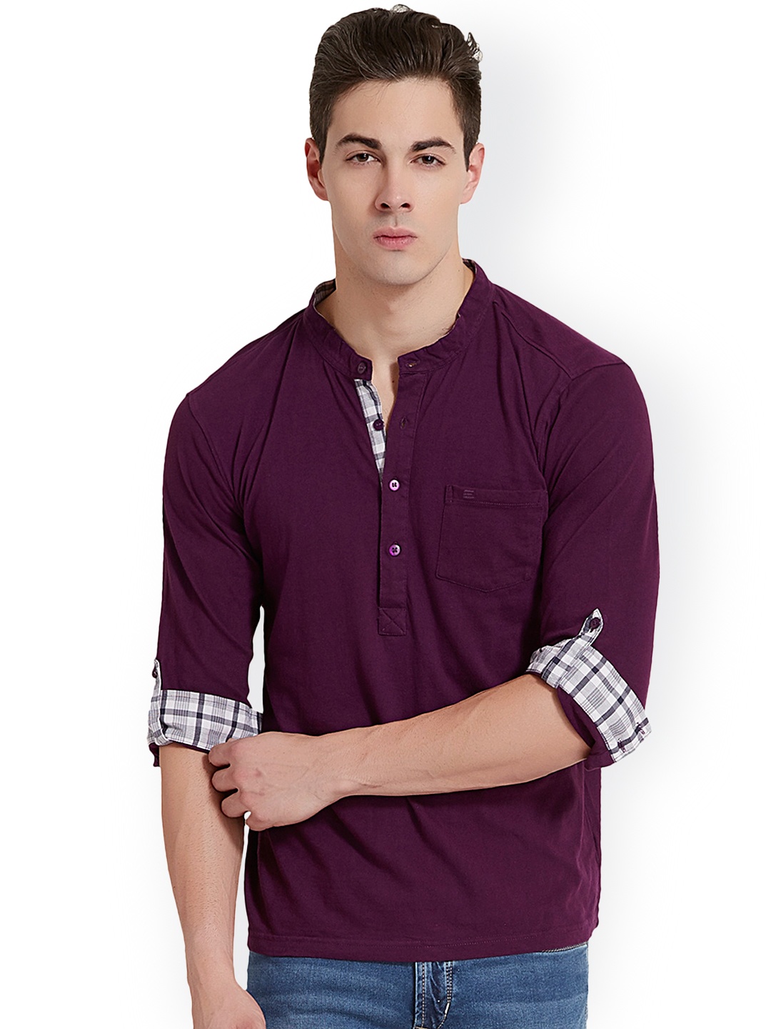 

ELABORADO Purple Slim Fit T-shirt