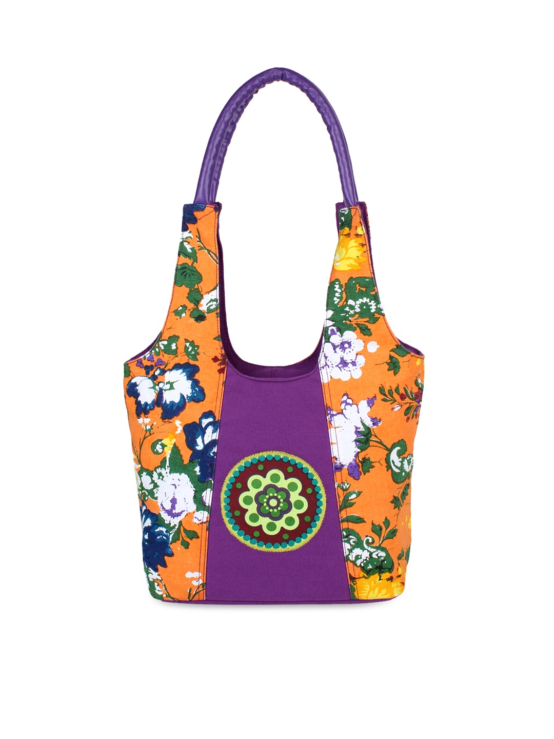 

Anekaant Purple & Orange Printed Shoulder Bag