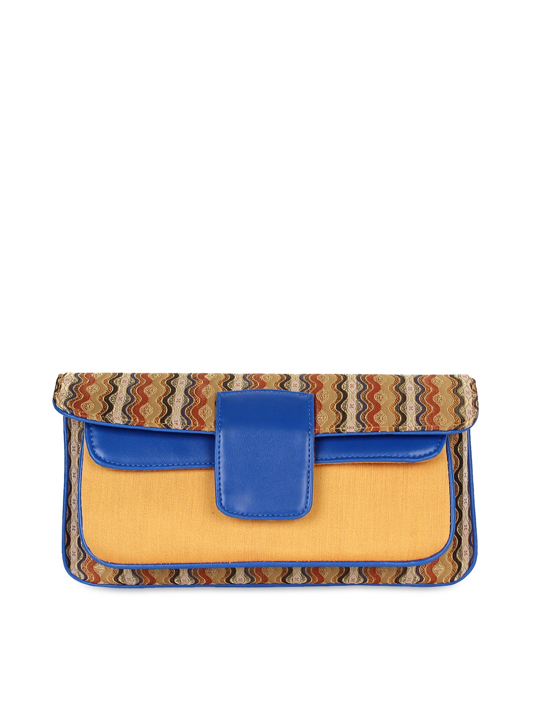 

Anekaant Multicoloured Silk Jacquard Clutch, Multi
